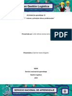 Valores y principios éticos profesionales