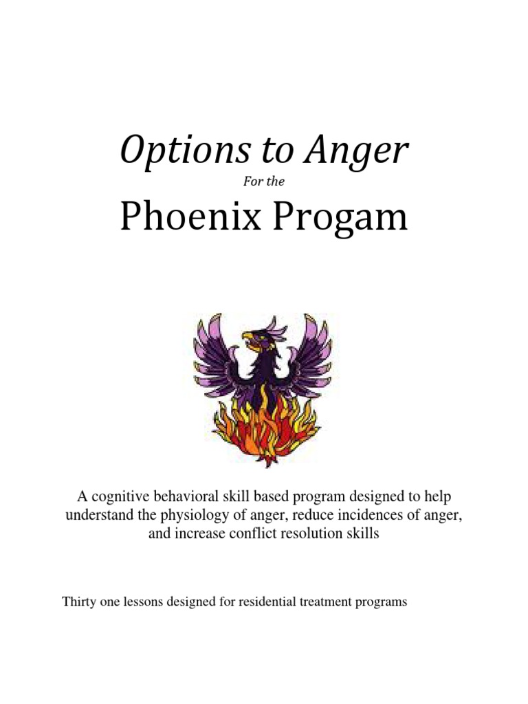 Options To Anger For The Phoenix Program | PDF | Anger | Emotions