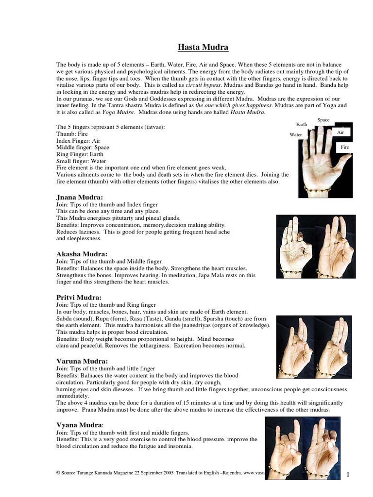 Mudra PDF | PDF | Finger