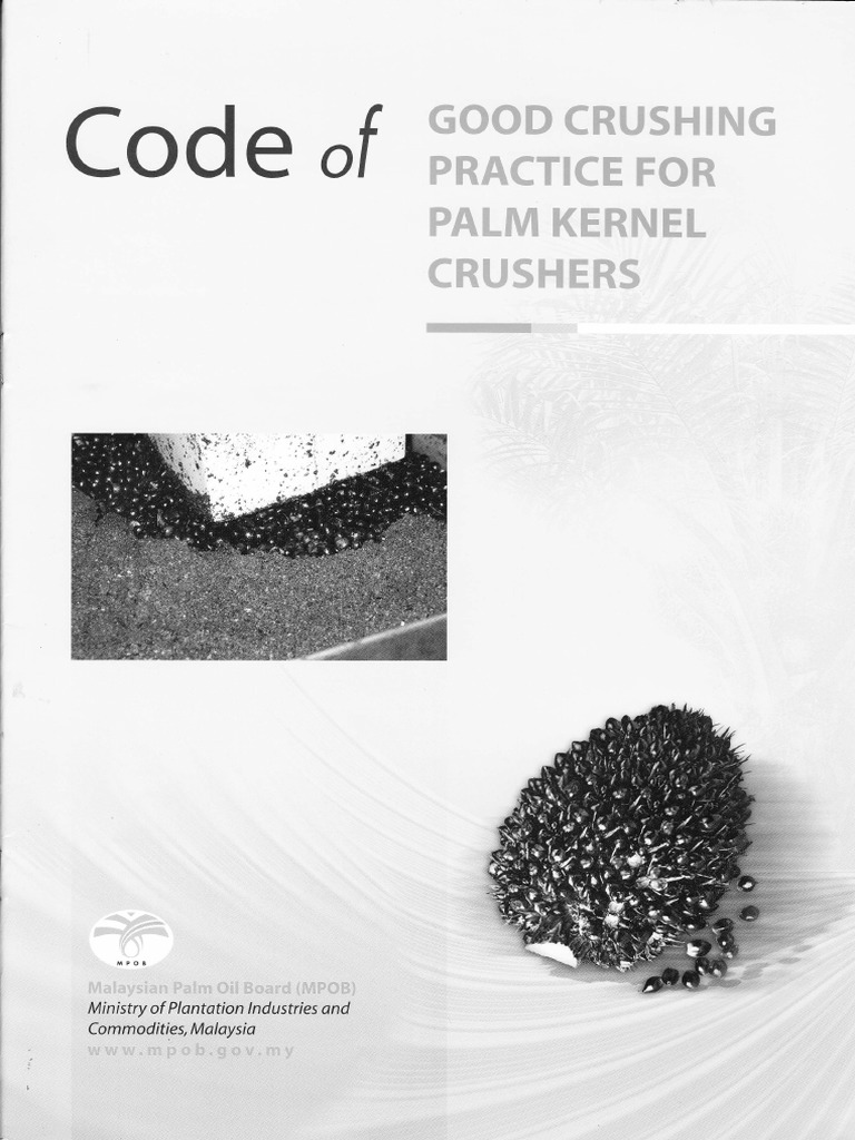 MPOB CoP Crushing Plant | PDF | Filtration | Nature