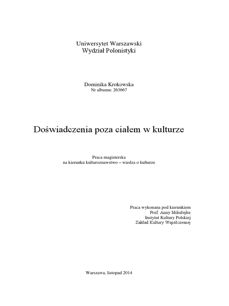 Zapytaj Onet Czy Mogę Być W Ciąży Z Komodą D. Krokowska, Doświadczenia Poza Ciałem W Kulturze PDF | PDF