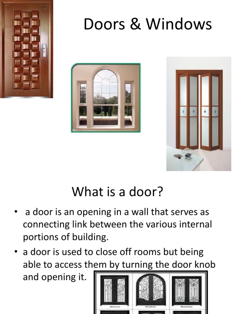 Doors & Windows BMC.ppt Window Door Free 30day Trial Scribd