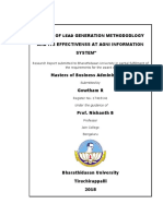 Study of Generation Methododlogy and Its Effectivenss at Agni Information System