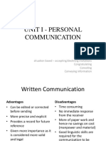 Unit i - Personal Communication