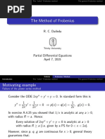 The Method of Frobenius: R. C. Daileda