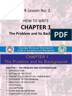 How to Write Chapter 1 for a Research Paper