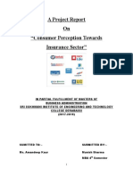 A Project Report On "Consumer Perception Towards Insurance Sector"