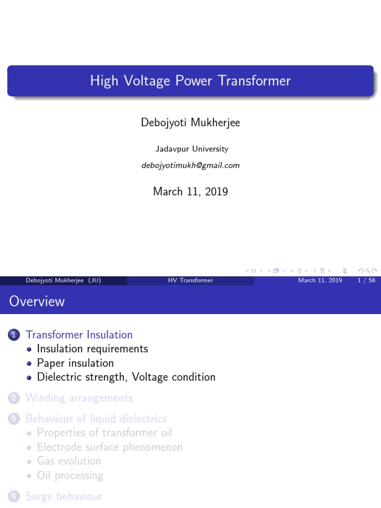 High Voltage Transformer Insulation Guide | PDF | Transformer ...