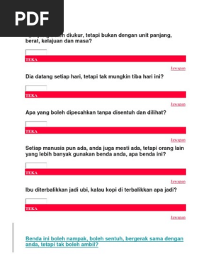 Teka Teki 2019 1 Pdf