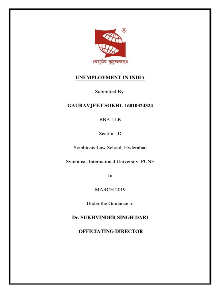 Unemployment in India | PDF | Unemployment | Social Science