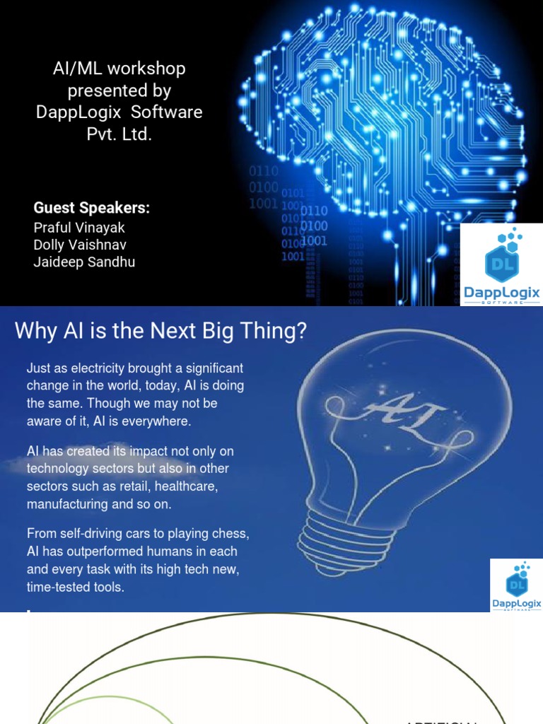 Ai/Ml Presented by Dapplogix Software Pvt. LTD. Guest