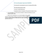 Clearing & Forwarding Agent Agreement EXAMPLE: This Sample MOU Is Provided For Informational Purposes ONLY