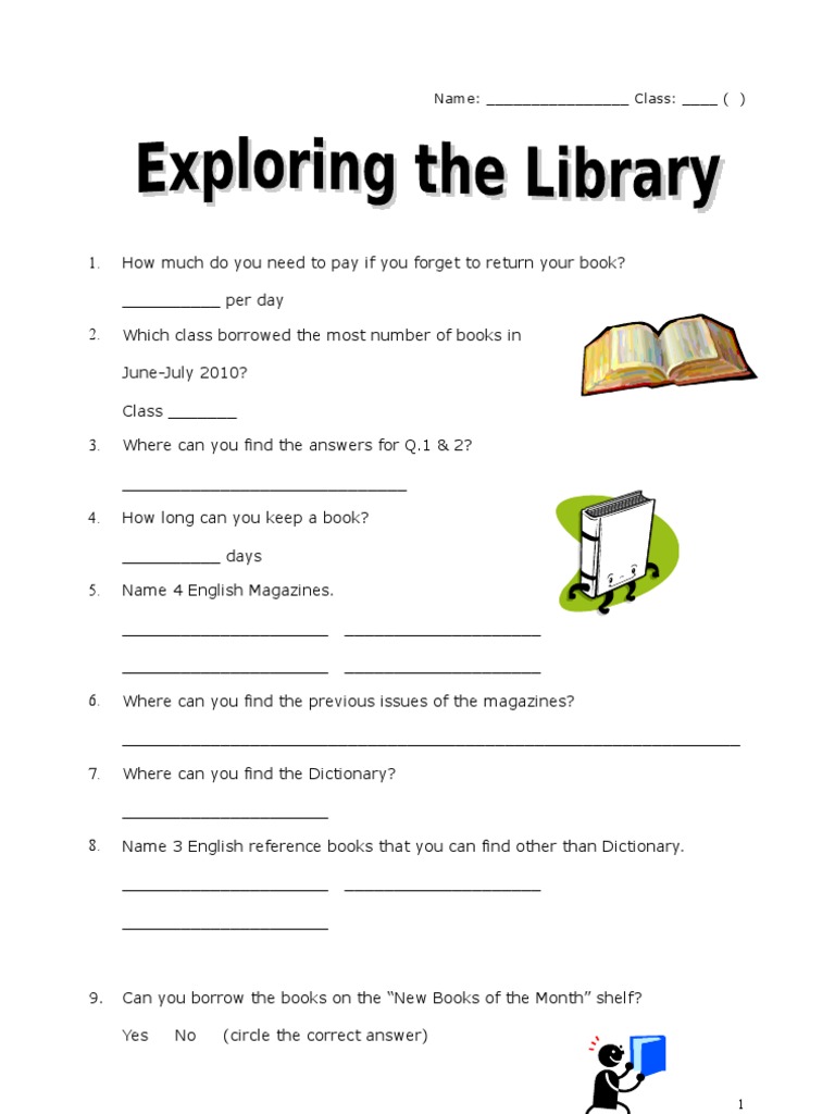 Library Book Borrowing Quiz Guide | PDF