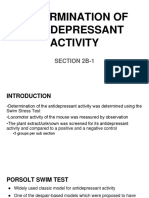 Determination of Antidepressant Activity: Section 2B-1
