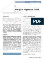 Fetal Pharmacotherapy 3: Magnesium Sulfate: Motherisk Rounds