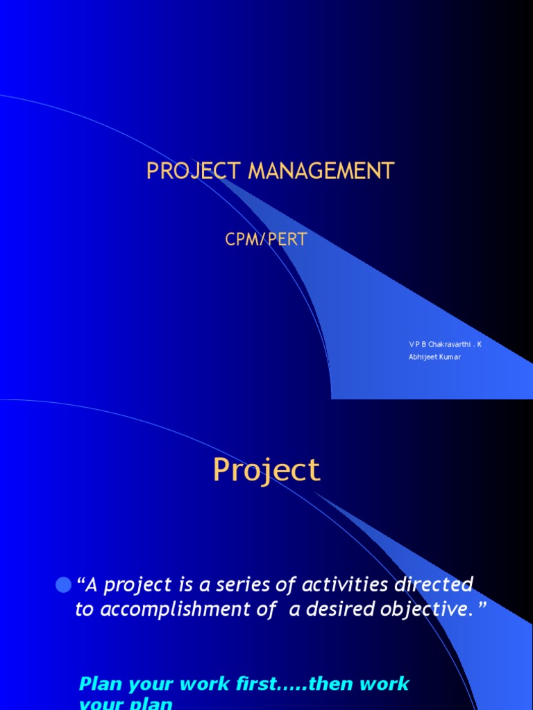 CPM and PERT in Project Management | PDF | Systems Science | Areas Of ...