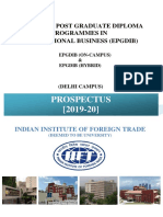 Prospectus (2019-20) : Executive Post Graduate Diploma Programmes in International Business (Epgdib)