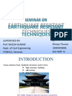 Seminar On: Earthquake Resistant Techniques