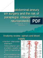 Thoracoabdominal Aneurysm Surgery and The Risk of Paraplegia
