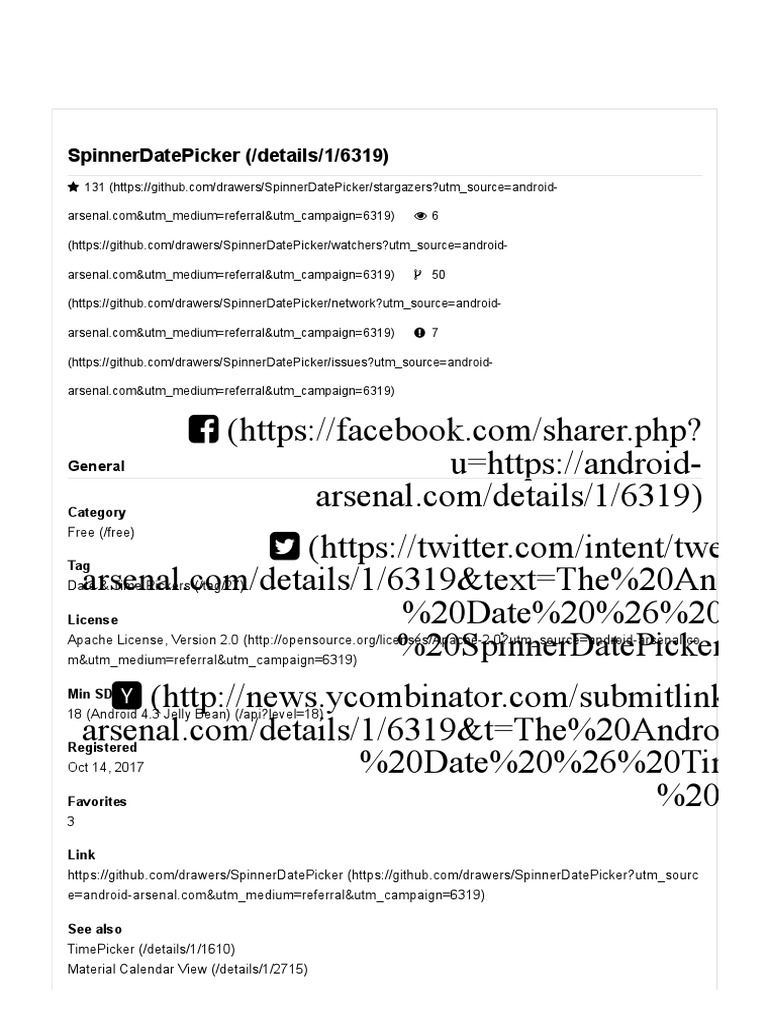 The Android Arsenal - Date & Time Pickers - SpinnerDatePicker | PDF ...