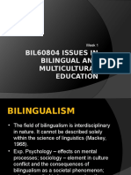 Bil60804 Issues in Bilingual and Multicultural Education: Week 1