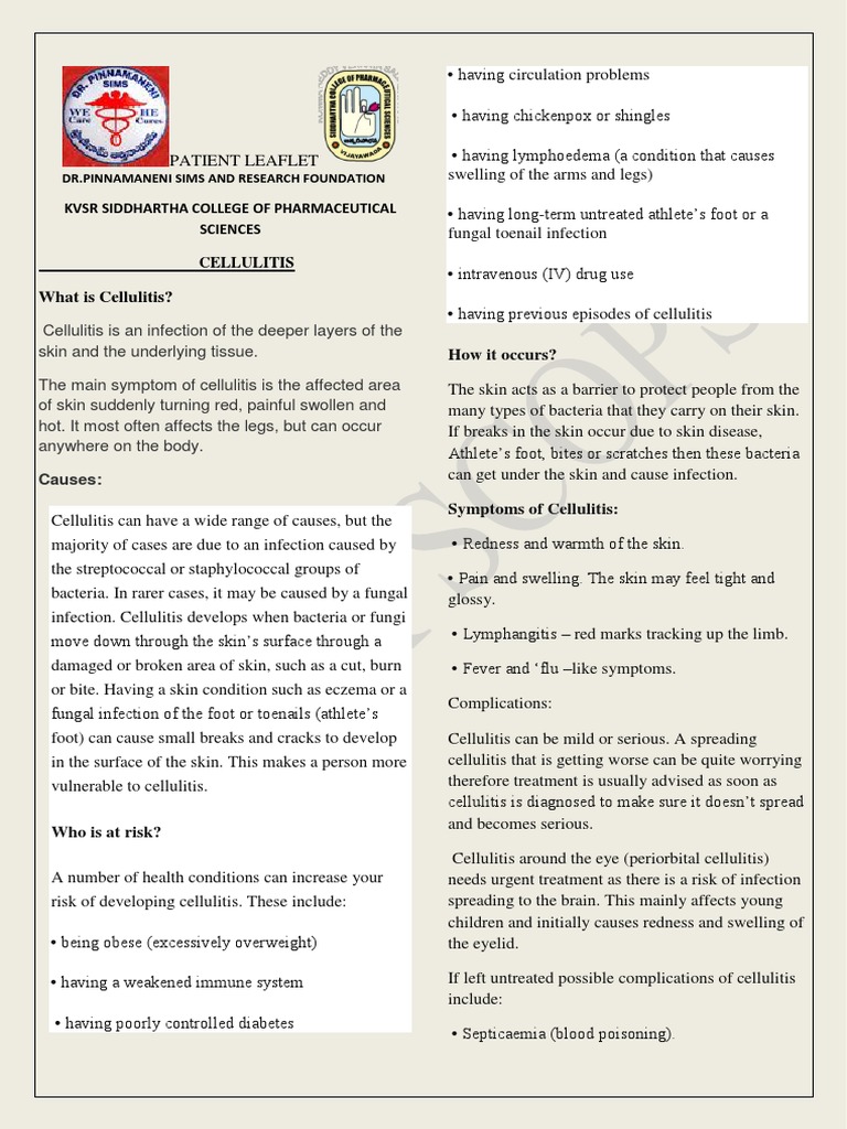 Cellulitis | PDF | Epidemiology | Immunology