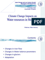 Climate Change Impacts on Water Resources of Mongolia