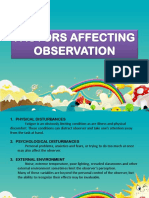 Factors Affecting Observation