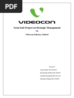 Term End Project On Strategic Management: On Videocon Industry Limited