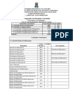 Estrutura Curricular Pedagogia