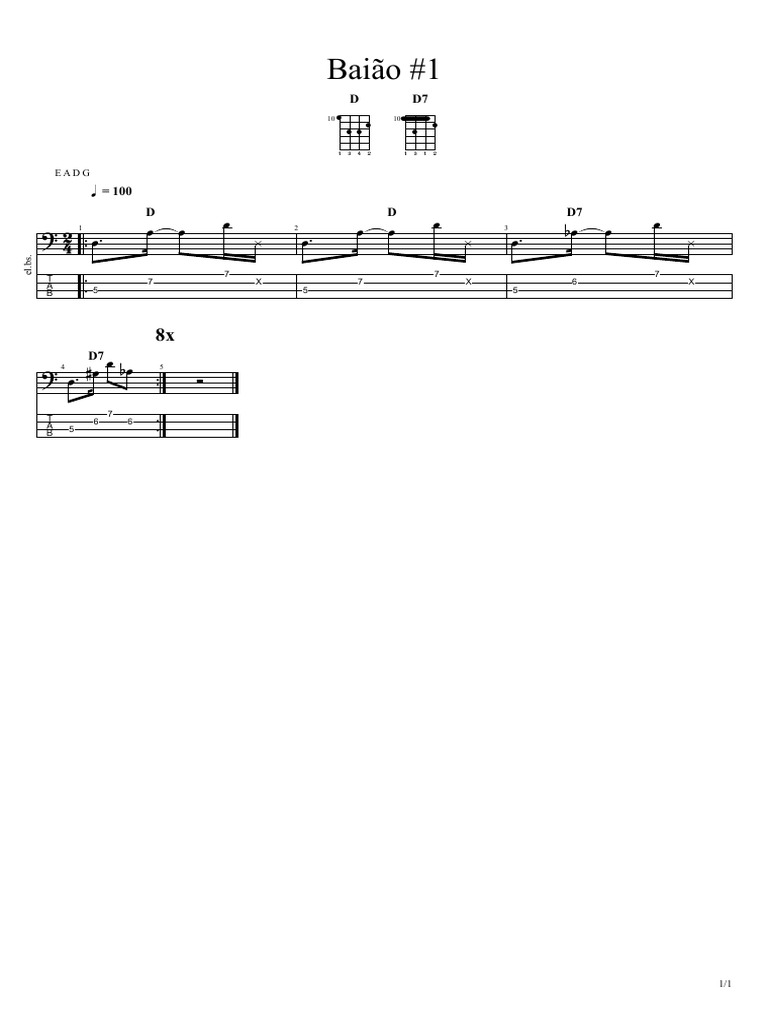 Baião Rhythm and Tempo Guide | PDF