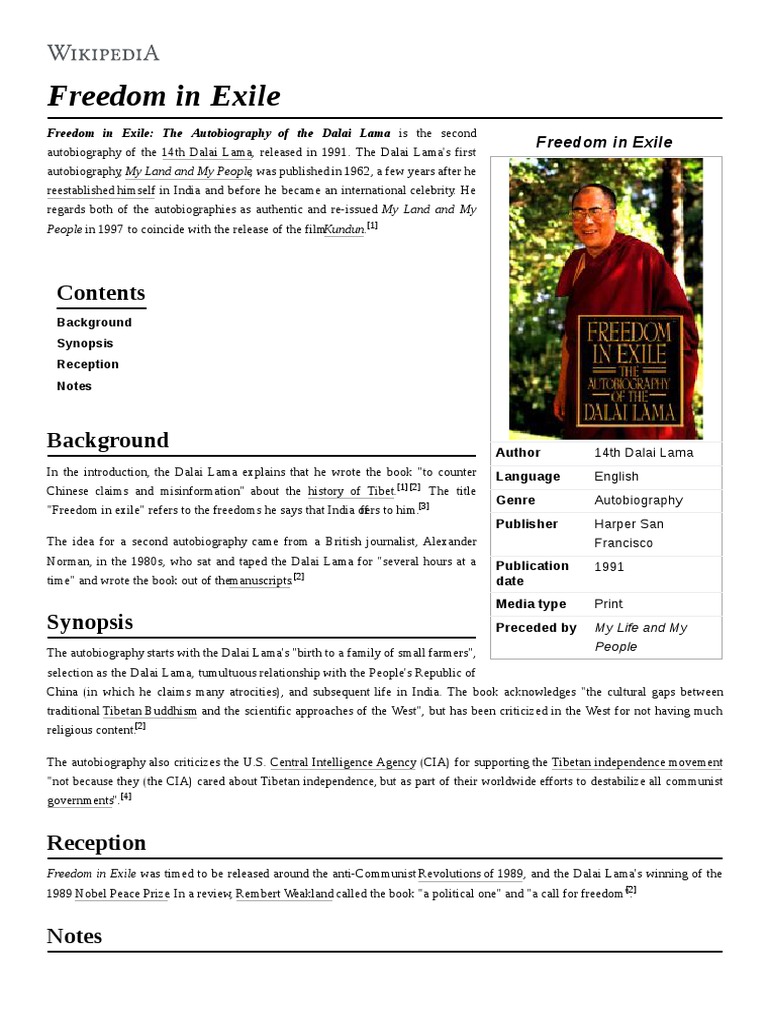 Freedom In Exile Dalai Lama 14th Dalai Lama