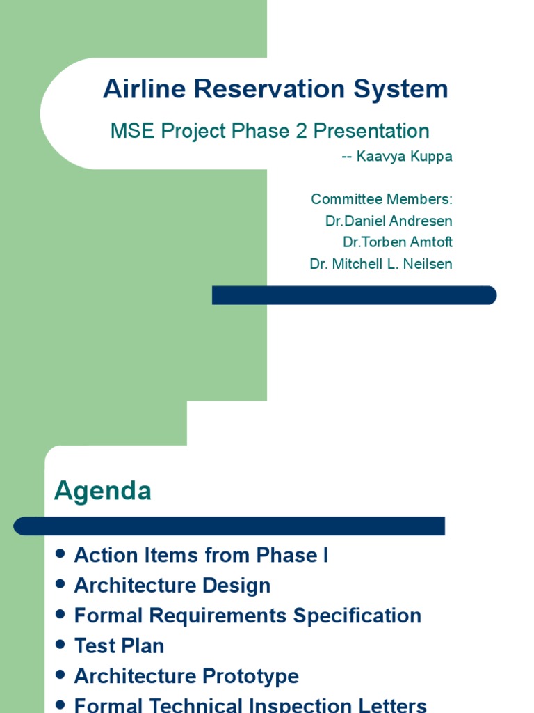 Airline Reservation System Architecture | PDF | Software Testing | Unit ...