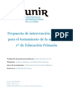 Propuesta de Intervención para El Tratamiento 1 de Educación Primaria