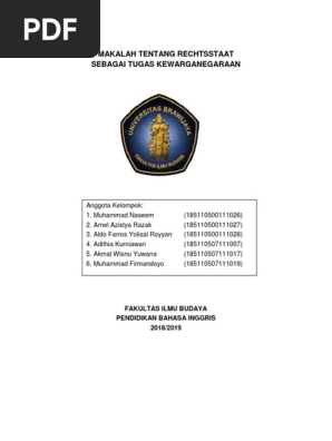 Kewarganegaraan A Makalah Negara Hukum Pdf