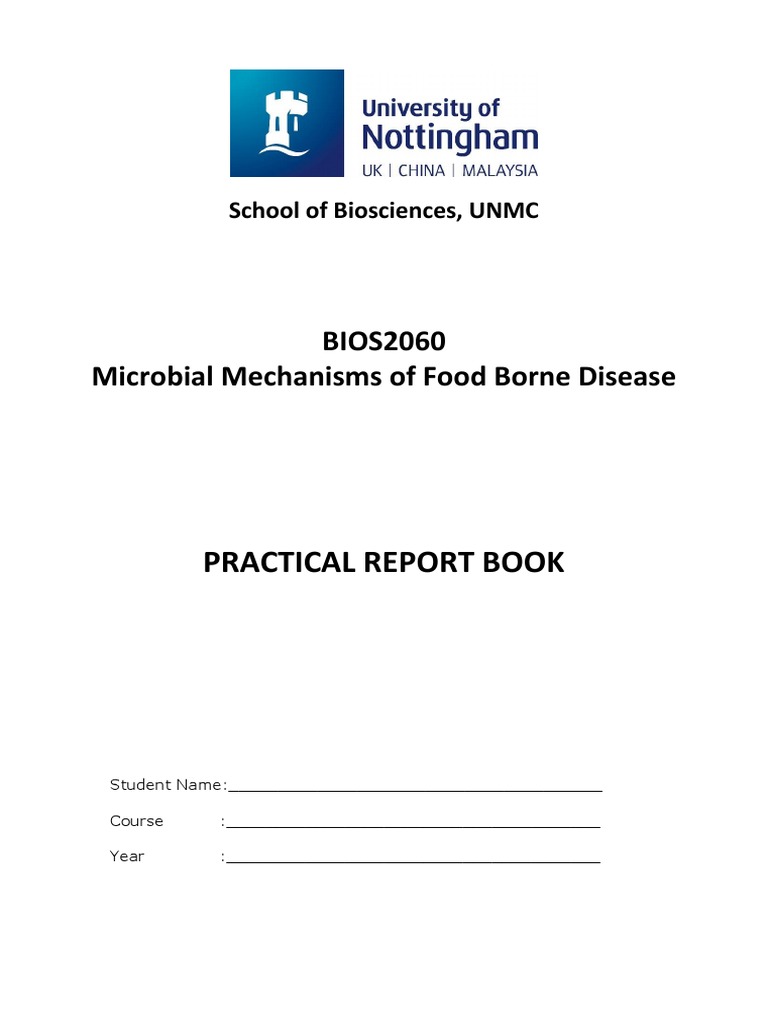 BIOS2060 Practical Report Book - 18-19 | PDF | Staphylococcus | Colony ...