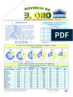 Análisis demográfico de la provincia de El Oro según Censo 2001