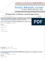 Properties of Ratios and Proportions