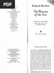 Barthes Roland - The Pleasure of the Text