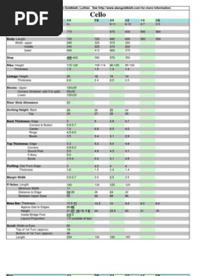 Cello Dimension | PDF | Cello | Musical Instruments