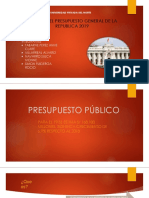 Análisis Del Presupuesto General de La Republica 2019