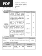 SESIÓN DE APRENDIZAJE Notacion Cientifica