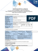 Guía de Actividades y Rúbrica de Evaluación - Fase 3 Analizar La Posición de Colombia en Términos de Logística Según Informe Del Banco Mundial