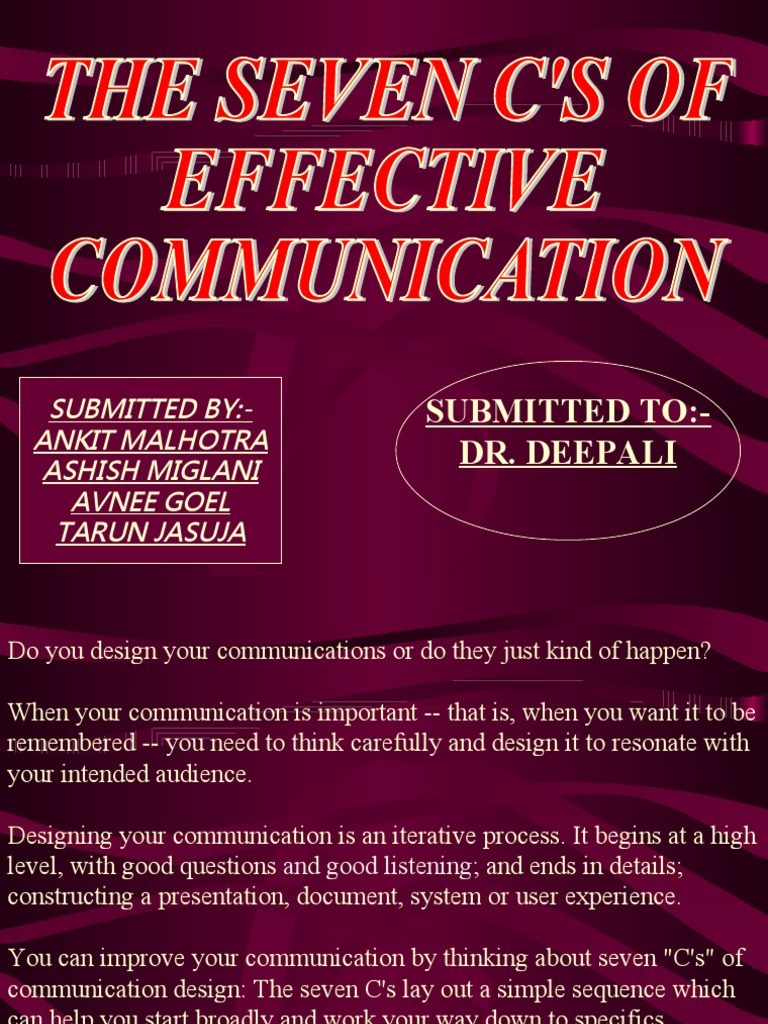 Effective Communication Design | PDF | Communication | Psychology