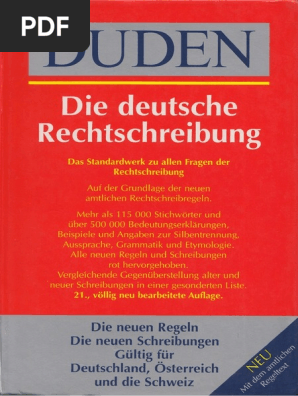 Duden - Die Deutsche Rechtschreibung (21. Auflage)