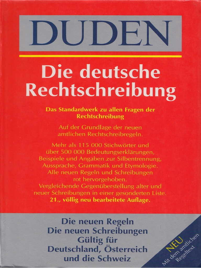 Duden - Die Deutsche Rechtschreibung (21. Auflage) | PDF