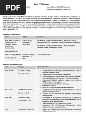 professional cv