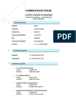 Alipio Chara Huaman: Curriculum Vitae