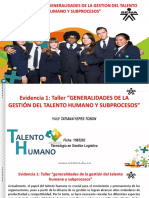 Evidencia 1 Taller Generalidades de La Gestion Del Talento Humano y Subprocesos