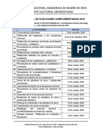 Cronograma de Elecciones Complementarias 2018 PDF